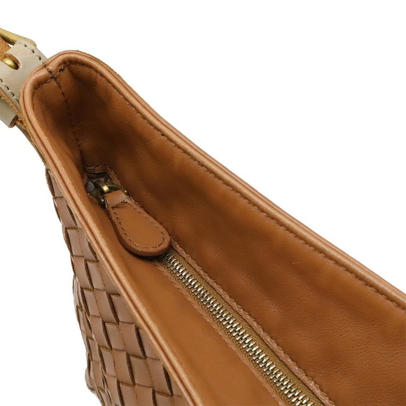 BOTTEGA VENETA Brown Leather Intrecciato Pochette Shoulder Bag - Picture 5 of 9